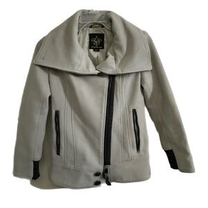 Mackage Women’s Zip Coat Bone Off-White Size M